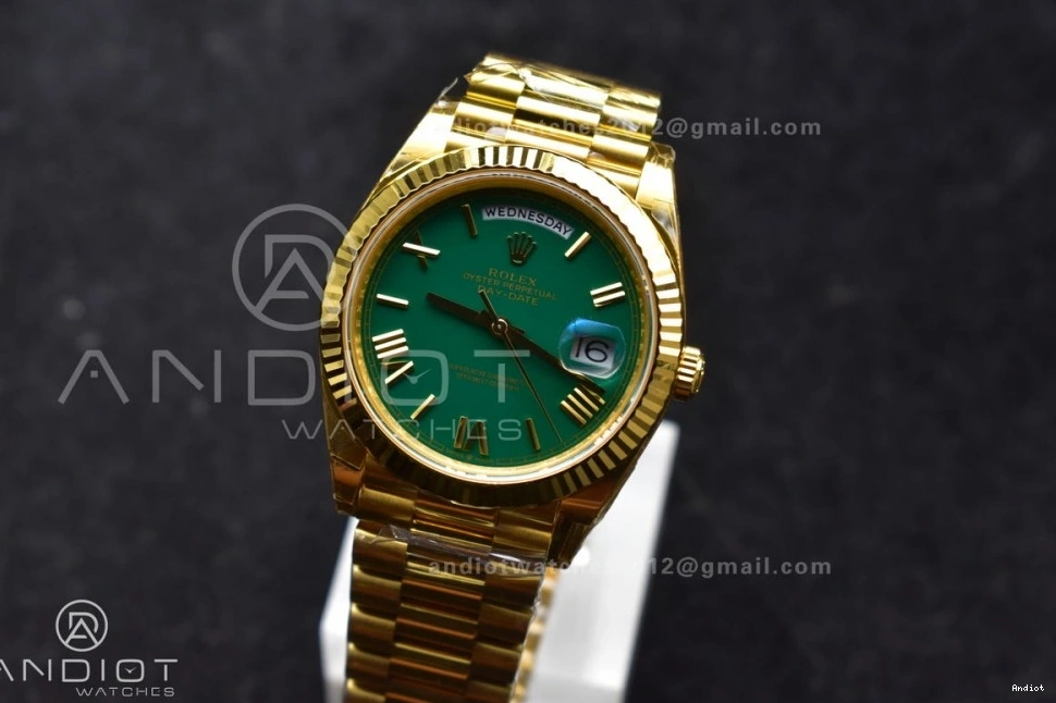 Green 228238 1:1 Roman President on 40 YG VR3255 THBF (Gain Best Dial Bracelet Weight) Date Edition Day 0109